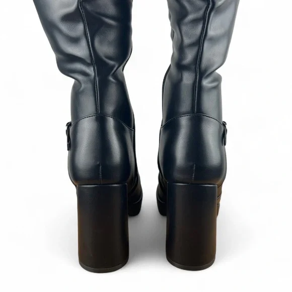 TOP MODA BLACK HIGH KNEE BOOTS (EAST-70) - Picture 6 of 8
